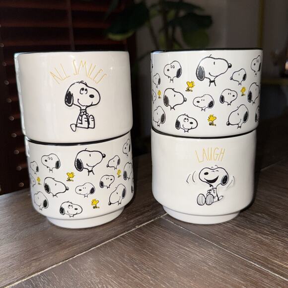 Peanuts x Rae Dunn By Magenta Snoopy Ramekins Set Of 4 2024 - Picture 1 of 6
